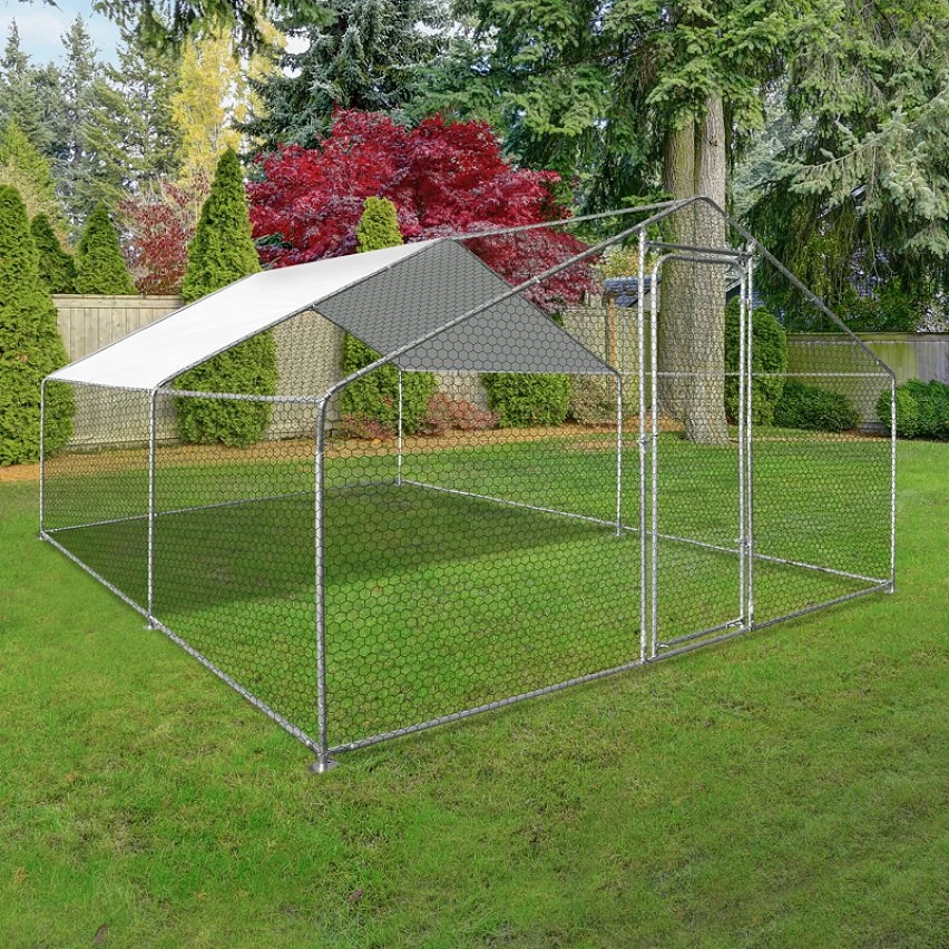 Promo 😍 IDMARKET Enclos poulailler 16 m² parc grillagé 4x4 M acier galvanisé 🎉 7 Promo 😍 IDMARKET Enclos poulailler 16 m² parc grillagé 4x4 M acier galvanisé 🎉 – Image 5