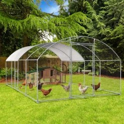 Nouveau ⌛ IDMARKET Enclos poulailler dôme 15 m² parc grillagé 3x5 M avec porte latérale ❤️ -Bon plan Animalerie Soldes 3662897026364 5