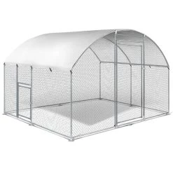 Top 10 👏 IDMARKET Enclos poulailler dôme 7,5 m² parc grillagé 3x2,5 M avec porte latérale ✔️