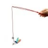 Promo 🛒 Totalcadeau Jouet canne à pêche pour chat corde souris et grelot ✨ -Bon plan Animalerie Soldes 3664996339024 1