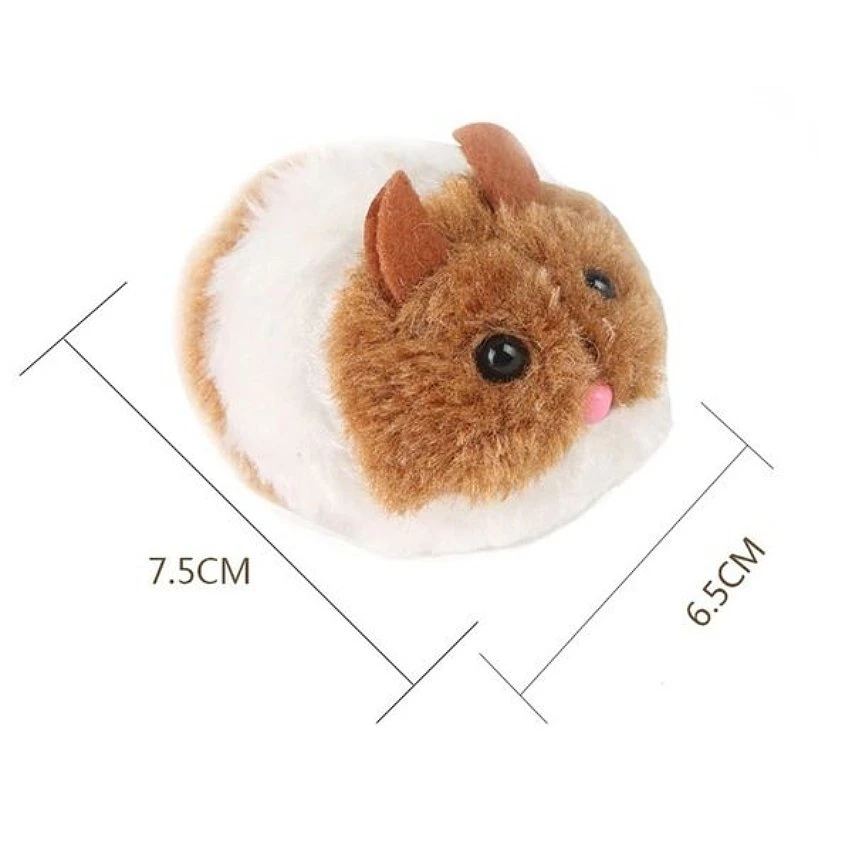 Meilleure vente ✨ Totalcadeau Hamster vibrant jouet pour chat fonctionnant sans pile marron 🔥 6 Meilleure vente ✨ Totalcadeau Hamster vibrant jouet pour chat fonctionnant sans pile marron 🔥 – Image 4