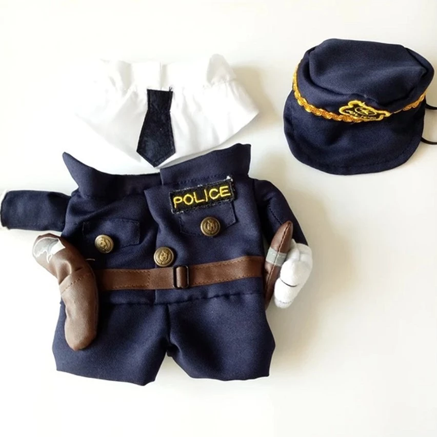 Meilleure vente 🎉 Totalcadeau Costume pour chat et petit chien agent de police deguisement vetement 🤩 4 Meilleure vente 🎉 Totalcadeau Costume pour chat et petit chien agent de police deguisement vetement 🤩 – Image 2