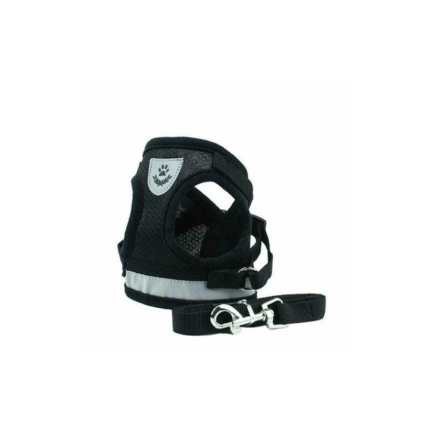 Le moins cher 👍 Passionimaux59 Harnais Souple Respirant Réfléchissant + Laisse pour Chien Chiot Chat - Noir - S 🔥 3 Le moins cher 👍 Passionimaux59 Harnais Souple Respirant Réfléchissant + Laisse pour Chien Chiot Chat - Noir - S 🔥