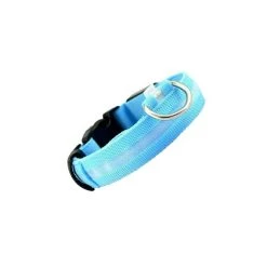 Budget 🤩 Passionimaux59 Collier Nylon Lumineux à Led pour Chien Chat Sécurité Nuit Réglable - Bleu/ bleu foncé - L 🛒 -Bon plan Animalerie Soldes 3701491702295 1 1