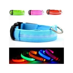 Coupon 🥰 Passionimaux59 Collier Nylon Lumineux à Led pour Chien Chat Sécurité Nuit Réglable - Vert - L 😉 -Bon plan Animalerie Soldes 3701491702370 1