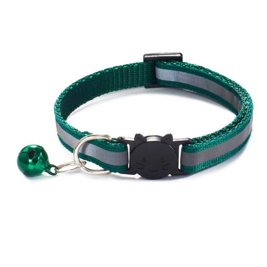 Meilleure vente 🎉 Passionimaux59 Collier Nylon Réfléchissant Anti Étranglement Pour Chat Chaton avec Grelot - Vert Foncé 😀 4 Meilleure vente 🎉 Passionimaux59 Collier Nylon Réfléchissant Anti Étranglement Pour Chat Chaton avec Grelot - Vert Foncé 😀 – Image 2