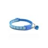 Sortie 👏 Passionimaux59 Collier Nylon pattes de chien pour Chien Chat Chiot Chaton Réglable avec Grelot - Bleu Clair 🤩 -Bon plan Animalerie Soldes 3701491702912 1
