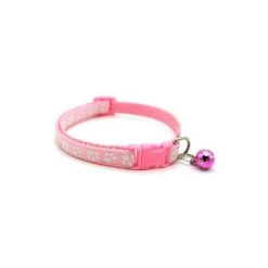 Top 10 🛒 Passionimaux59 Collier Nylon pattes de chien pour Chien Chat Chiot Chaton Réglable avec Grelot - Rose 🔥