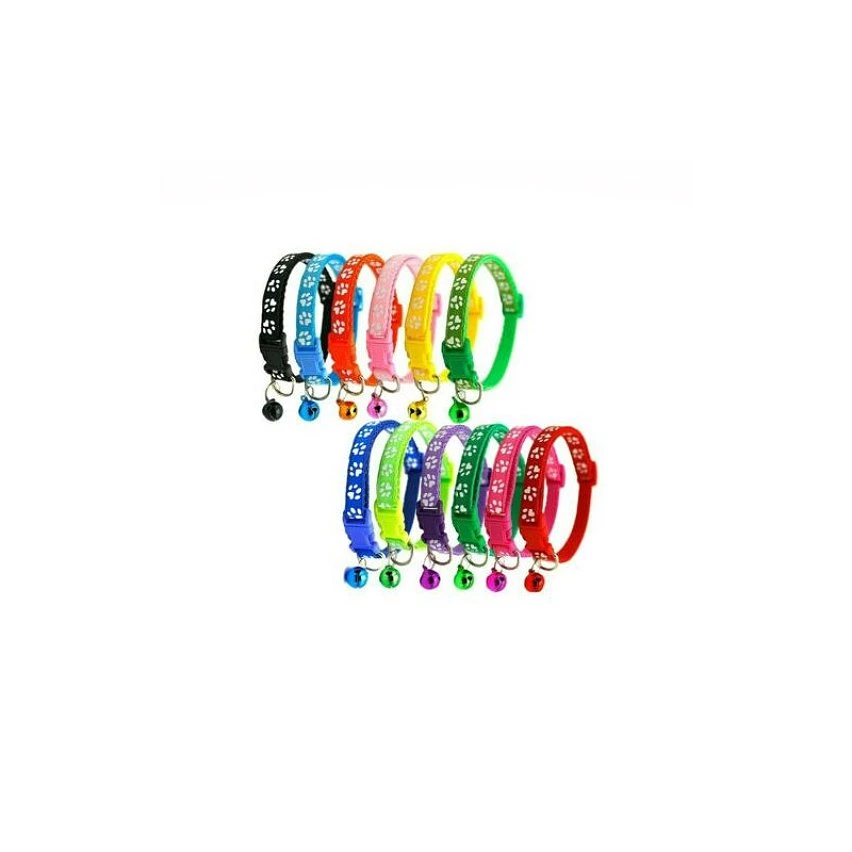 Grosses soldes 👏 Passionimaux59 Collier Nylon pattes de chien pour Chien Chat Chiot Chaton Réglable avec Grelot - Vert Clair ✔️ 3 Grosses soldes 👏 Passionimaux59 Collier Nylon pattes de chien pour Chien Chat Chiot Chaton Réglable avec Grelot - Vert Clair ✔️