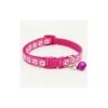 Meilleure affaire 🔥 Passionimaux59 Collier Nylon pattes de chien pour Chien Chat Chiot Chaton Réglable avec Grelot - Rose Foncé ❤️