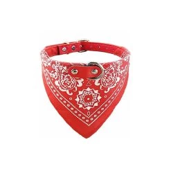 Meilleur prix 🤩 Passionimaux59 Collier Cuir PU avec Bandana pour Chien ou Chat - Rouge - XS 🔥