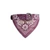 Acheter ⭐ Passionimaux59 Collier Cuir PU avec Bandana pour Chien ou Chat - Violet - L 😍