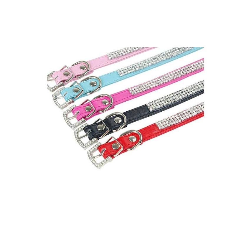 De gros 🥰 Passionimaux59 Collier Cuir Strass Diamant Chien Chat 👗 Dressage Réglable Ajustable - Bleu/ bleu foncé - M 🔥 6 De gros 🥰 Passionimaux59 Collier Cuir Strass Diamant Chien Chat 👗 Dressage Réglable Ajustable - Bleu/ bleu foncé - M 🔥 – Image 4