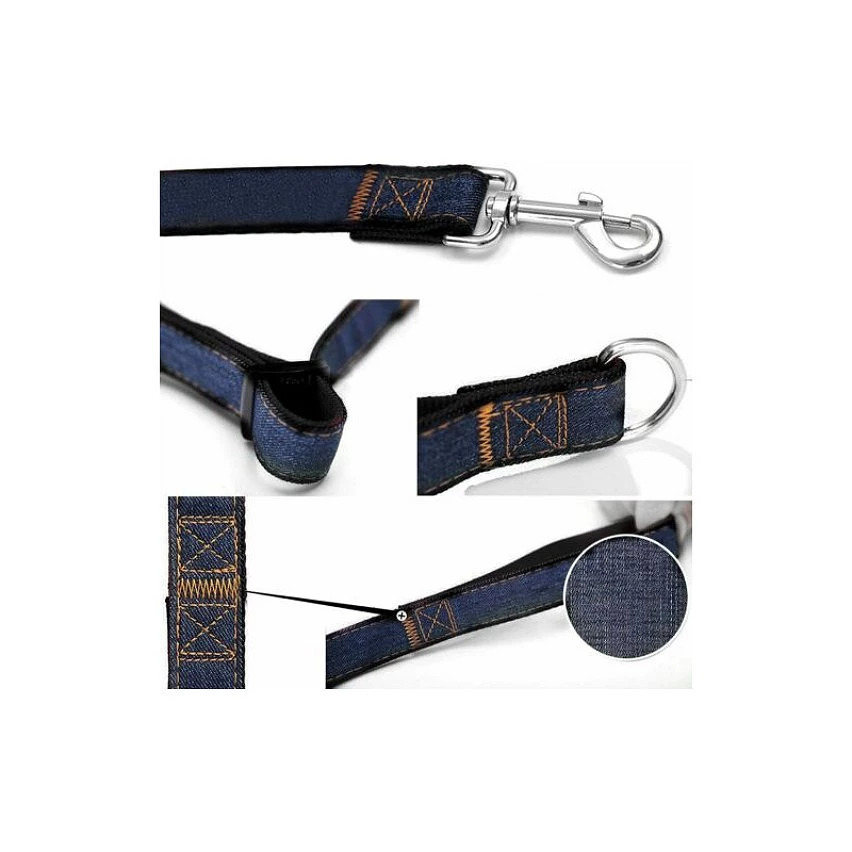 Promo 👏 Passionimaux59 Lot de 3 Pièces Harnais Laisse Collier 👖 Jeans Chien Chat Chiot Promenade - Rose - XL 😀 6 Promo 👏 Passionimaux59 Lot de 3 Pièces Harnais Laisse Collier 👖 Jeans Chien Chat Chiot Promenade - Rose - XL 😀 – Image 4