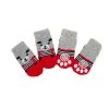 Le moins cher 😍 Passionimaux59 Lot de 4 Chaussettes Confortable antidérapante pour Chien Chiots ou Chat - Ours Rouge - 3 😍 -Bon plan Animalerie Soldes 3701491704886 1