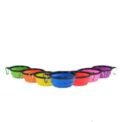 Vente flash 🛒 Passionimaux59 Gamelle Pliable en Silicone Rétractable Avec Mousqueton pour Chien Chat - Noir ⭐