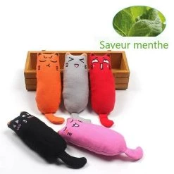 Top 10 🔔 Passionimaux59 Jouet pour Chat Doudou à Mâcher rempli d'Herbe à Chat Cataire Menthe Anti-Stress - Gris ⭐ -Bon plan Animalerie Soldes 3701491705265 1