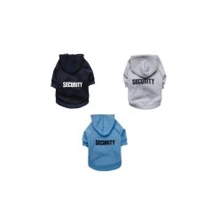 Sortie 😀 Passionimaux59 Pull Sweat Security Molletonné Chaud pour Chien ou Chat Taille du XS à L Vêtement Confort - Gris - XS 💯