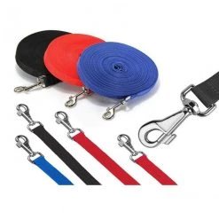 Bon marché 😀 Passionimaux59 Laisse De 👗 Dressage Pour Chien Chevaux Longue Sangle Nylon Promenade - Rouge - 1.5 M ⭐