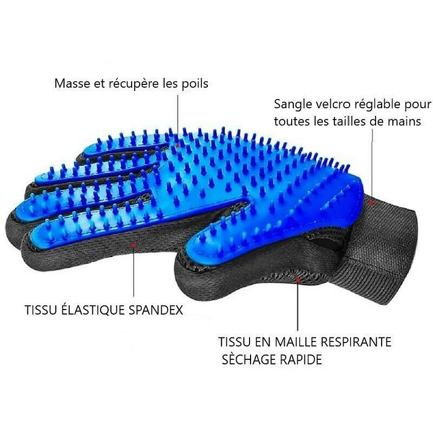 Le moins cher ✨ Passionimaux59 Gant de Brossage Brosse pour Chien ou Chat Massage Ramasse Poils Toilettage 🎉 5 Le moins cher ✨ Passionimaux59 Gant de Brossage Brosse pour Chien ou Chat Massage Ramasse Poils Toilettage 🎉 – Image 3