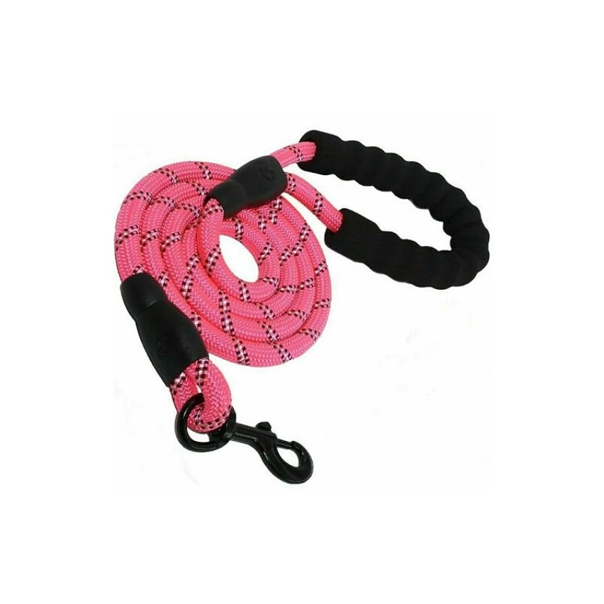 Meilleure affaire ⌛ Passionimaux59 Laisse Chien Corde Nylon Solide Poignée Rembourrée Réfléchissante Sortie - Rose 🥰 4 Meilleure affaire ⌛ Passionimaux59 Laisse Chien Corde Nylon Solide Poignée Rembourrée Réfléchissante Sortie - Rose 🥰 – Image 2
