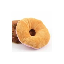 Offres 🌟 Passionimaux59 Jouet pour Chien Chat Donuts Anneau Sonore à Mâcher et Lancer en Peluche - Rose 🥰 -Bon plan Animalerie Soldes 3701491708259 3