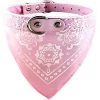 Budget ⌛ Passionimaux59 Collier Cuir PU avec Bandana pour Chien ou Chat - Rose - XL 😍