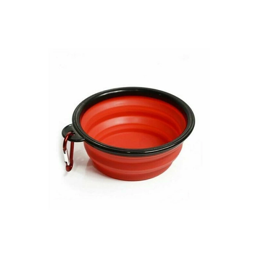 Bon marché 😍 Passionimaux59 Gamelle Pliable En Silicone Bol Avec Mousqueton Pour Chien Chat 1000ML - Rouge 😉 4 Bon marché 😍 Passionimaux59 Gamelle Pliable En Silicone Bol Avec Mousqueton Pour Chien Chat 1000ML - Rouge 😉 – Image 2