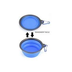 Acheter 🧨 Passionimaux59 Gamelle Pliable En Silicone Bol Avec Mousqueton Pour Chien Chat 1000ML - Bleu/ bleu foncé 🔔 -Bon plan Animalerie Soldes 3701491709782 6