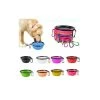 Bon marché 😍 Passionimaux59 Gamelle Pliable En Silicone Bol Avec Mousqueton Pour Chien Chat 1000ML - Rouge 😉 -Bon plan Animalerie Soldes 3701491709805 1 2