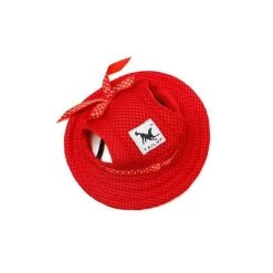 Promo 🤩 Passionimaux59 Chapeau Casquette été Protection Soleil pour Chien Chiot - Rouge - L 🛒