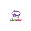 Sortie ❤️ Passionimaux59 Collier Nylon pour Chat Petit Chien Chiot Avec Fleur Et Grelot - Bleu Foncé 🧨