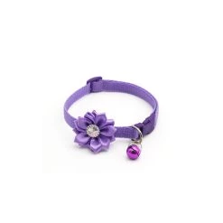 Offres 🥰 Passionimaux59 Collier Nylon pour Chat Petit Chien Chiot Avec Fleur Et Grelot - Violet ⭐ -Bon plan Animalerie Soldes 3701491710511 1 1
