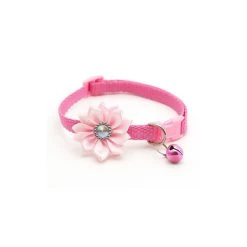 Sortie ❤️ Passionimaux59 Collier Nylon pour Chat Petit Chien Chiot Avec Fleur Et Grelot - Bleu Foncé 🧨 -Bon plan Animalerie Soldes 3701491710528 1