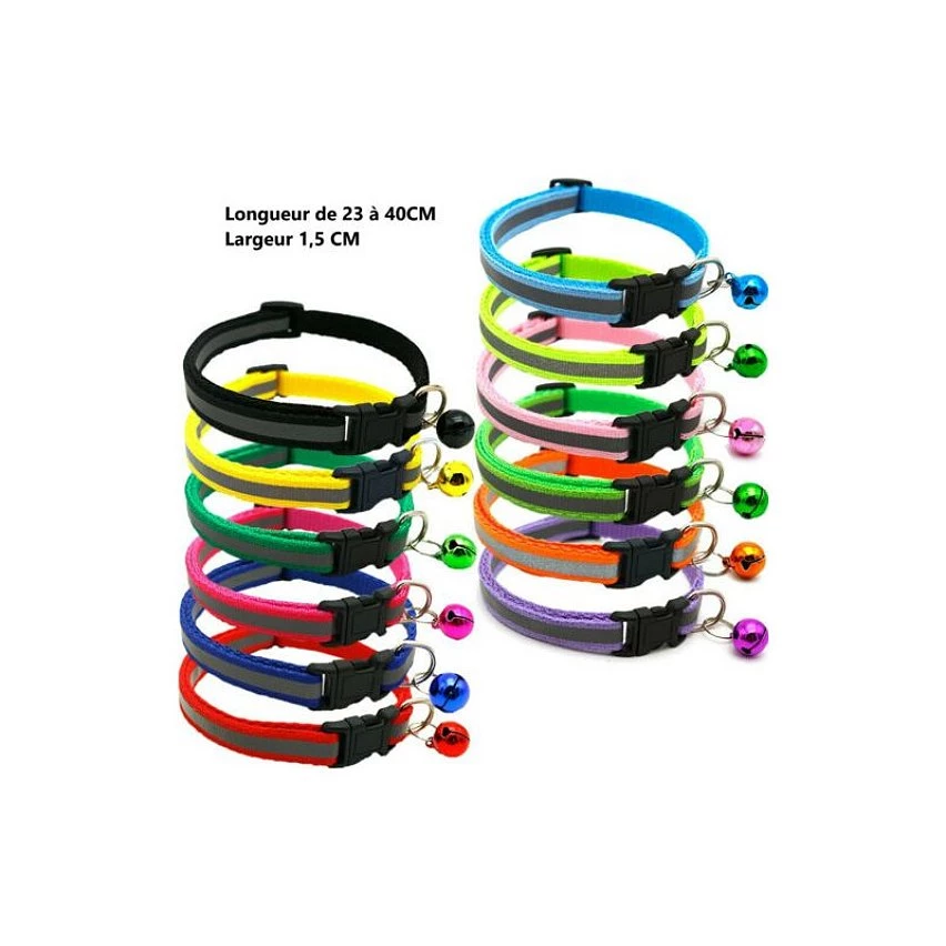 Meilleure vente 😍 Passionimaux59 Collier Nylon réfléchissant Pour Chien Chat Chaton Chiot avec Grelot Large 1,5CM - Bleu Clair 🛒 3 Meilleure vente 😍 Passionimaux59 Collier Nylon réfléchissant Pour Chien Chat Chaton Chiot avec Grelot Large 1,5CM - Bleu Clair 🛒