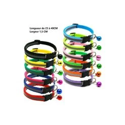 Promo ✔️ Passionimaux59 Collier Nylon réfléchissant Pour Chien Chat Chaton Chiot avec Grelot Large 1,5CM - Jaune Fluorescents ⭐