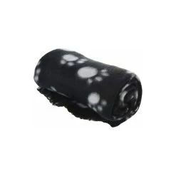 Budget 😀 Passionimaux59 Couverture Plaid Pour Chien Chiot Ou Chat Motif Patte Tapis Coussin Couchage - Noir ❤️