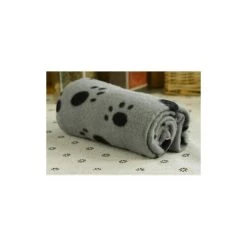 Budget 😉 Passionimaux59 Couverture Plaid Pour Chien Chiot Ou Chat Motif Patte Tapis Coussin Couchage - Gris Taupe 🥰