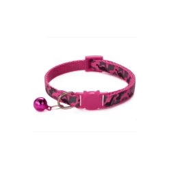 Grosses soldes 🛒 Passionimaux59 Collier nylon réfléchissant camouflage anti-étranglement Grelot chat chaton - Rose Foncé 🛒