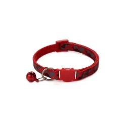 Promo 🔥 Passionimaux59 Collier nylon réfléchissant camouflage anti-étranglement Grelot chat chaton - Rouge 💯
