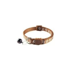 Meilleure affaire 💯 Passionimaux59 Collier Anti-Etranglement pattes de chats Pour Chat Avec Grelot Détachable Boucle De Sécurité - Marron 🛒