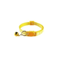 Grosses soldes 👏 Passionimaux59 Collier Anti-Etranglement pattes de chats Pour Chat Avec Grelot Détachable Boucle De Sécurité - Jaune 🔥