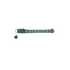 Meilleure vente ⭐ Passionimaux59 Collier Anti-Etranglement pattes de chats Pour Chat Avec Grelot Détachable Boucle De Sécurité - Vert Foncé 🌟