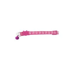 Nouveau 👏 Passionimaux59 Collier Anti-Etranglement pattes de chats Pour Chat Avec Grelot Détachable Boucle De Sécurité - Rose Foncé 😉