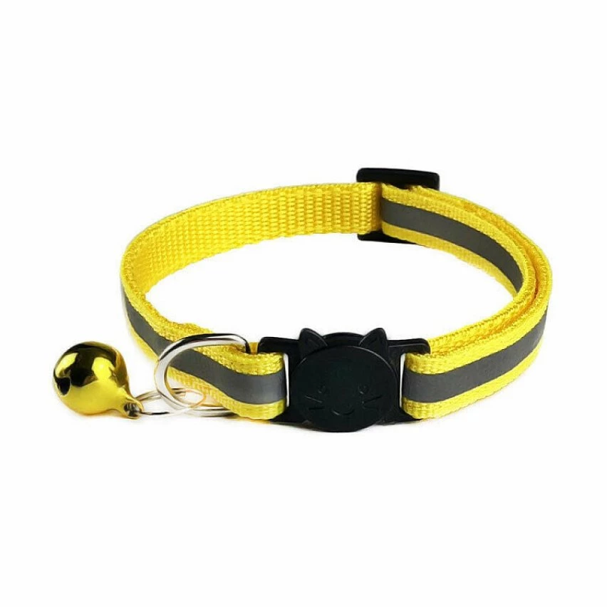 Grosses soldes 🔔 Passionimaux59 Collier Nylon Réfléchissant Anti Étranglement Pour Chat Chaton avec Grelot - Jaune 👏 3 Grosses soldes 🔔 Passionimaux59 Collier Nylon Réfléchissant Anti Étranglement Pour Chat Chaton avec Grelot - Jaune 👏