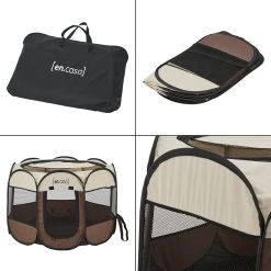 Meilleure affaire 🎉 Parc pliable Telford pour animaux de compagnie 43 x 74 x 74 cm [en.casa] 😉 -Bon plan Animalerie Soldes 4059438680076 6