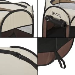 Meilleure affaire 🎉 Parc pliable Telford pour animaux de compagnie 43 x 74 x 74 cm [en.casa] 😉 -Bon plan Animalerie Soldes 4059438680076 7