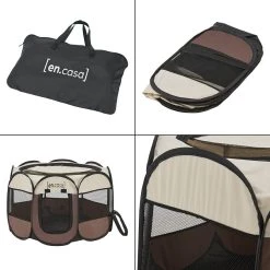 Meilleur prix 👍 Parc pliable Telford pour animaux de compagnie 58 x 91 x 91 cm [en.casa] ⭐ -Bon plan Animalerie Soldes 4059438680083 6