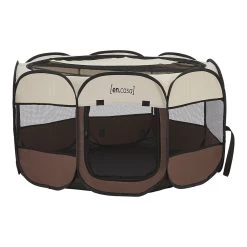 Meilleure affaire 😍 Parc pliable Telford pour animaux de compagnie 58 x 114 x 114 cm [en.casa] 🤩 -Bon plan Animalerie Soldes 4059438680090 3