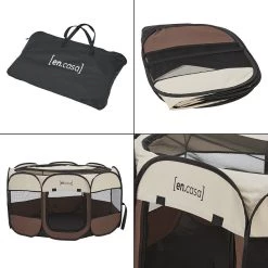 Meilleure affaire 😍 Parc pliable Telford pour animaux de compagnie 58 x 114 x 114 cm [en.casa] 🤩 -Bon plan Animalerie Soldes 4059438680090 6